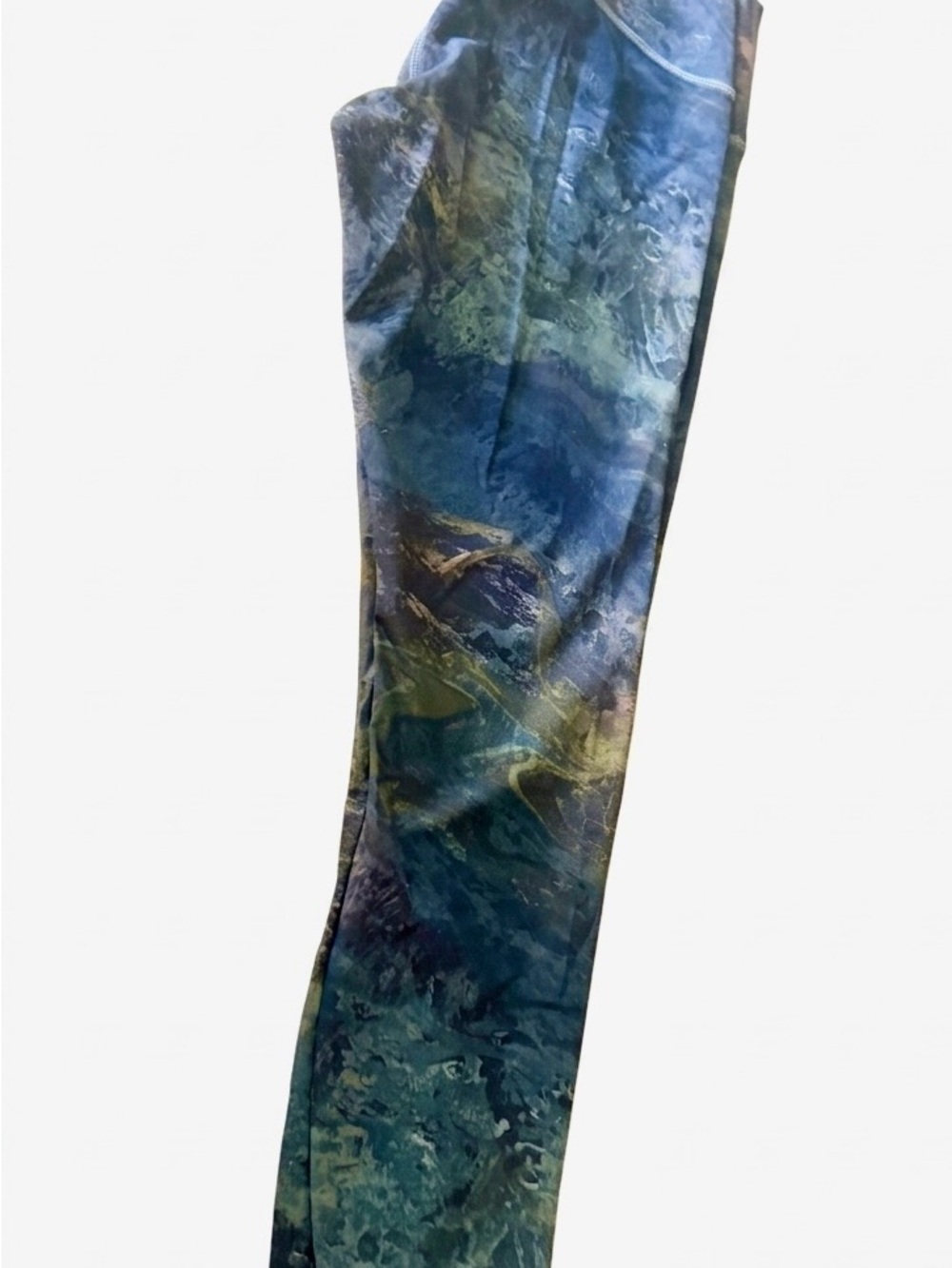 lululemon athletica blue green marbled leggings